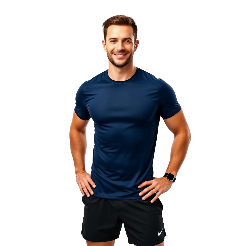 Confident male athlete